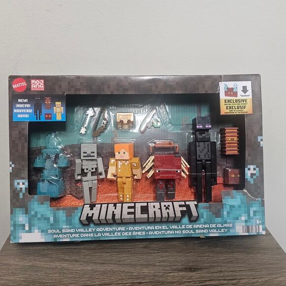 Minecraft Soul Sand Valley Adventure Figure Set - 6pk NWT - Picture 1 of 2